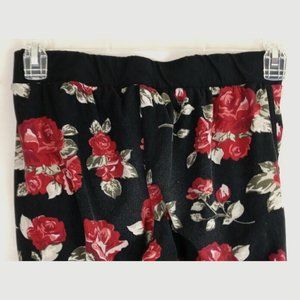 Almost Famous Lounge Jogger Pants With Roses Design Size 26x26